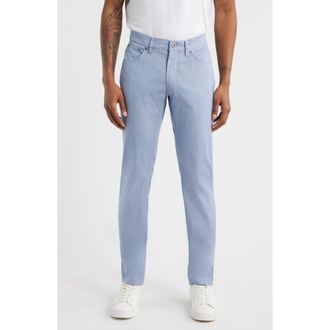 Brax Chuck Modern Fit Chambray Pants in Blue at Nordstrom, Size 32 34