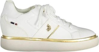 U.S.Polo Association Witte Dames Sneaker Sportieve Stijl - Dames - Sneakers - Wit - 39 EU - Polyester - Schoenen