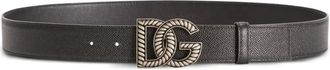 Dolce & Gabbana Cintura con fibbia logo - Nero