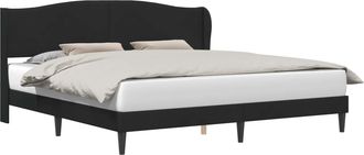 vidaXL Estructura De Cama Con Cabecera Negro 180 X 200 Cm Terciopelo Vidaxl
