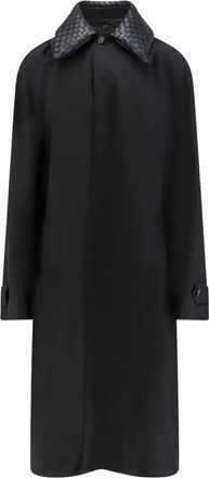 Bottega Veneta Tech Wool Overcoat - Heren - Mantel - Zwart - M - Wol - Jassen