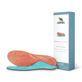Aetrex Mens Premium Insole In Orange/blue