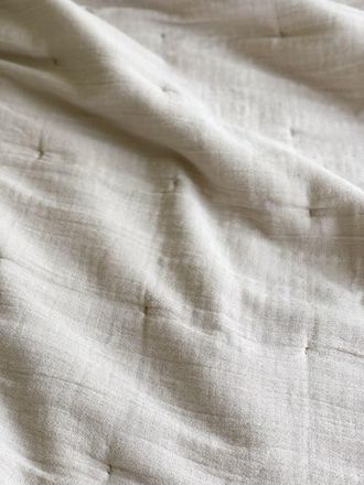 Anaya with Love Easy Cotton Gauze Quilt & Pillow Set in Beige at Nordstrom, Size Twin