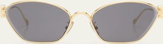 Loewe Anagram Golden Metal Cat-Eye Sunglasses
