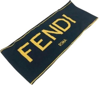 Fendi Vintage, unisex, Zwart, ONE Size, Wol, Pre-owned Stole