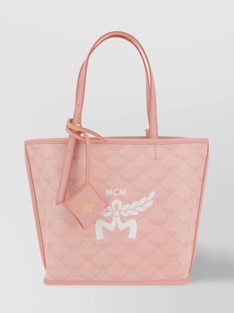 MCM top handle laurel shoulder bag with embossed pattern