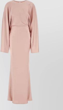 Norma Kamali dress back slit keyhole neckline sleeves