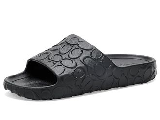 Coach Bay Slides Mens Sandals Black : 11 D - Medium, Synthetic