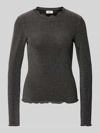 Moves Longsleeve mit Effektgarn Modell Markhild in Silber, Gr&ouml;&szlig;e L