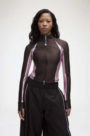 Ganni Espresso x lululemon Define Ruffle-Trim Jacket in Brown