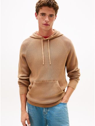 Tommy Hilfiger Mens Classic Hoodie Sweater - Beige - XL