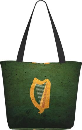 AOOEDM I Love Ireland And Irish Harp Ladies Shopping Bag 13x11x7in.The Perfect ValentineS Day Gift.It Is The Best ValentineS Day Gift For Mom, Daughter, Wife