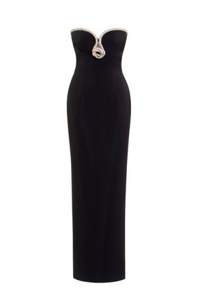 Saiid Kobeisy Strapless Dress With Crystal Embellishment