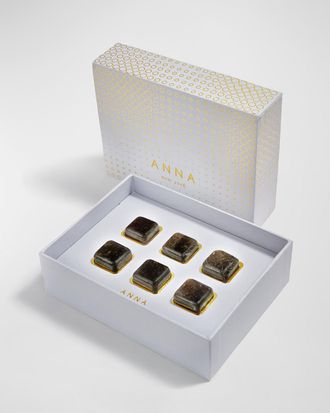 ANNA new york Vida Smokey Quartz Whisky Cubes, Set of 6