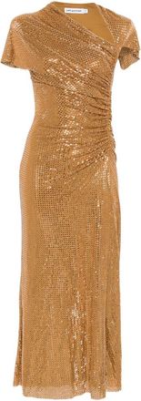 Self Portrait Rhinestoned-embellished Midi Dress