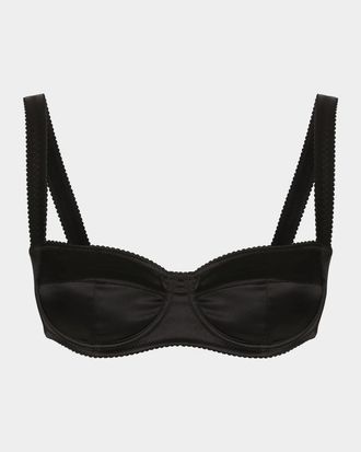 Dolce & Gabbana Semi-Padded Satin Balconette Bra