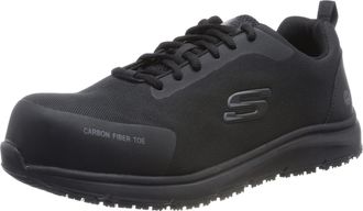 Skechers Mens Ulmus Sneaker, Black Textile/Synthetic, 7.5 UK