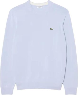 Lacoste Monochrome Ronde Hals Katoenen Trui - Heren - Ronde hals truien - Blauw - 2XL - Katoen - Truien & Vesten