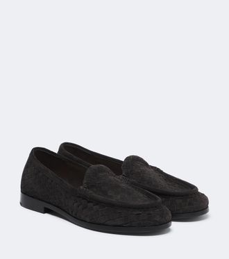 Bottega Veneta Mocasines de ante Intrecciato