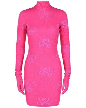 Balenciaga Floral Lace Mini Dress