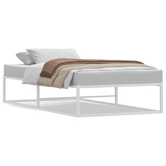 Berkfield Home Bed Frame without Mattress White 100x200 cm Metal