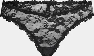 SKIMS Stretch Lace Dipped Thong