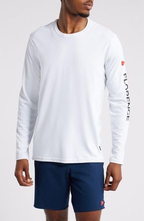 Florence Sun Pro Logo Long Sleeve Performance T-Shirt in White at Nordstrom, Size X-Large