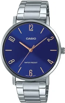 Casio Womens Blue Dial Stainless Steel Analog Watch - LTP-VT01D-2B2UDF