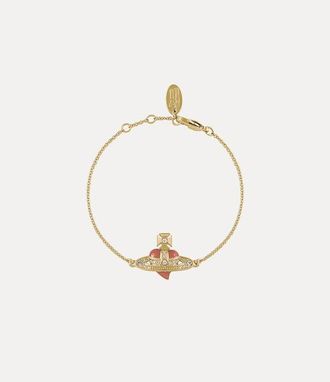 Vivienne Westwood New Diamante Heart Bracelet Gold-light-gold-quartz-crystal-transparent-rose Gold-light-gold-quartz-crystal-transparent-rose Women