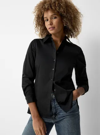 Contemporaine Womens Stretch poplin shirt