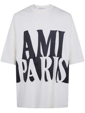 Ami Oversize Fit Short Sleeves Teeshirt With Ami