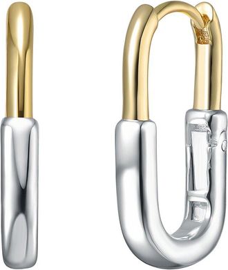 Rachel Glauber Plated Hoop Earrings