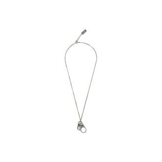 Maison Margiela Accessoires, Heren, Grijs, ONE Size, Logo Tag Charm Ketting