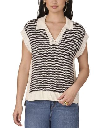 Wit & Wisdom Wit & Wisdom Extended Shoulder V Neck Collar Sweater Vest