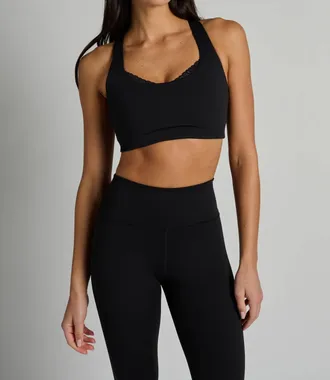 Spiritual Gangster Harmony Lace Bra In Black