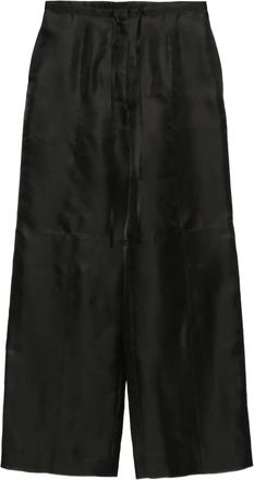 R&oacute;he Zijden broek met trekkoord - Zwart