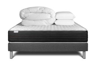 VITALIT Pack colch&oacute;n gris espuma viscoel&aacute;stica 140 x 190