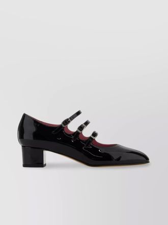 Carel leather kina pumps block heel