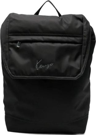 Kenzo Signature Rugzak - Heren - Rugzakken - Zwart - ONE Size - Nylon - Tassen