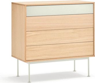 Teulat Cómoda 4 cajones roble y crema