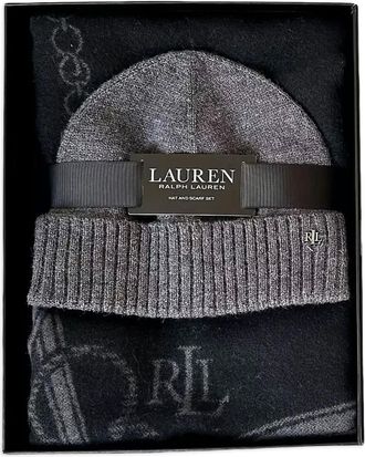Lauren Ralph Lauren logo-detail scarf (set of two) - Grijs