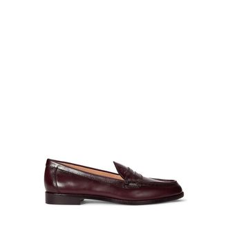 Ralph Lauren Wynnie loafers van geglazuurd leer