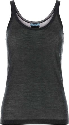 Prada Graphite Cashmere Blend Tank Top