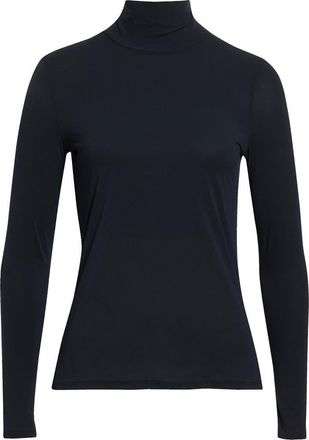 St. John The Nuda Jersey Turtleneck Top in Black at Nordstrom, Size X-Small