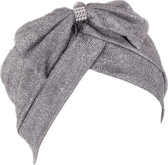 Generic Shiny Turban Shimmer Chemo Cap Headwear Beanie Hair Scarf Sequin Beret Hat Sparkly Shining Beanie Cap for Women Girls Halloween Festival Party Club Fu