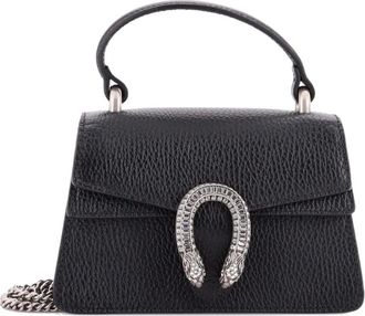 Gucci Dionysus Top Handle Bag Leather with Crystals Mini satchel - Zwart