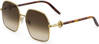 Fendi FF Diamonds Sunglasses - female - Fendi - Sunglasses - Yellow - 58 MM - Accessories
