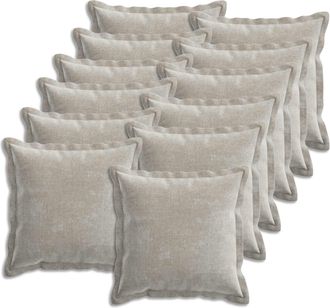 vidaXL Funda De Almohada 12 Uds. Houten Gris Claro 45 X 45 Cm Vidaxl