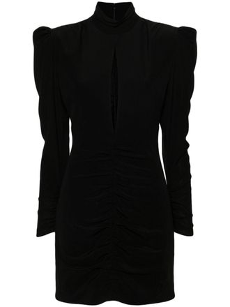 Alessandra Rich cut-out silk minidress - Black