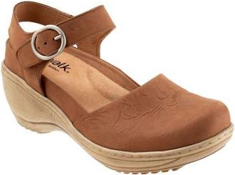 Softwalk Mabelle Ankle Strap Clog in Luggage Nubuck at Nordstrom, Size 10.5